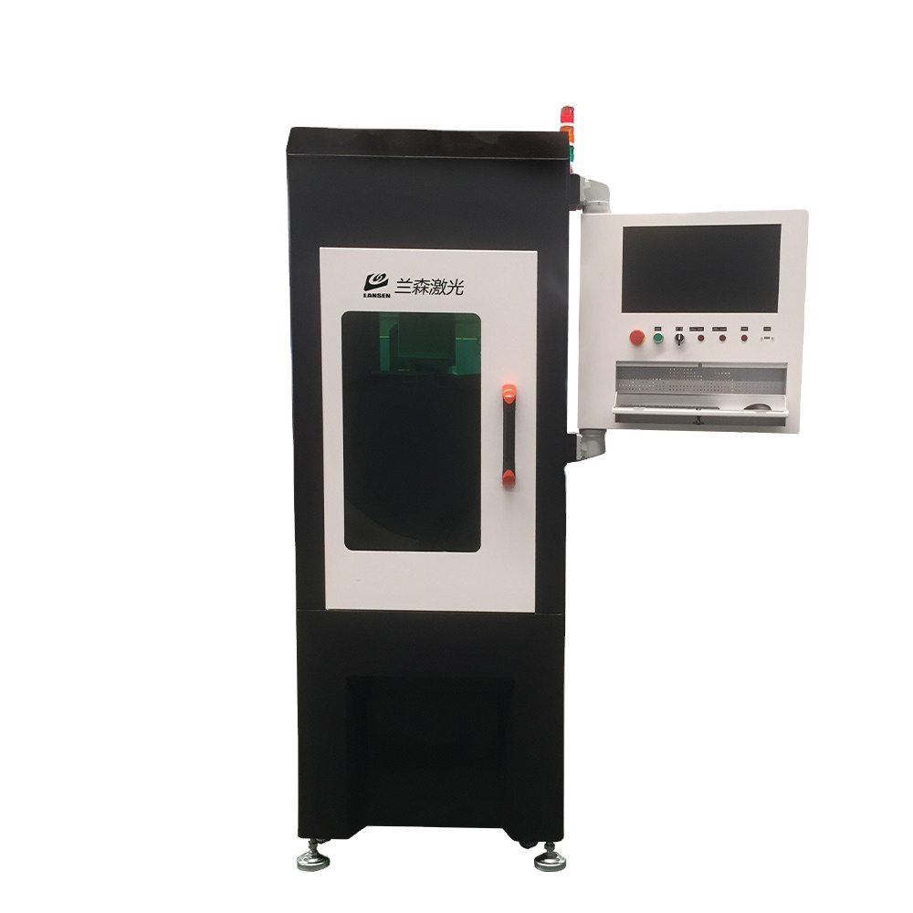 Large format closed co2 laser marking machine for leather punching jeans