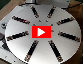 Disk rotary engraving by fiber
